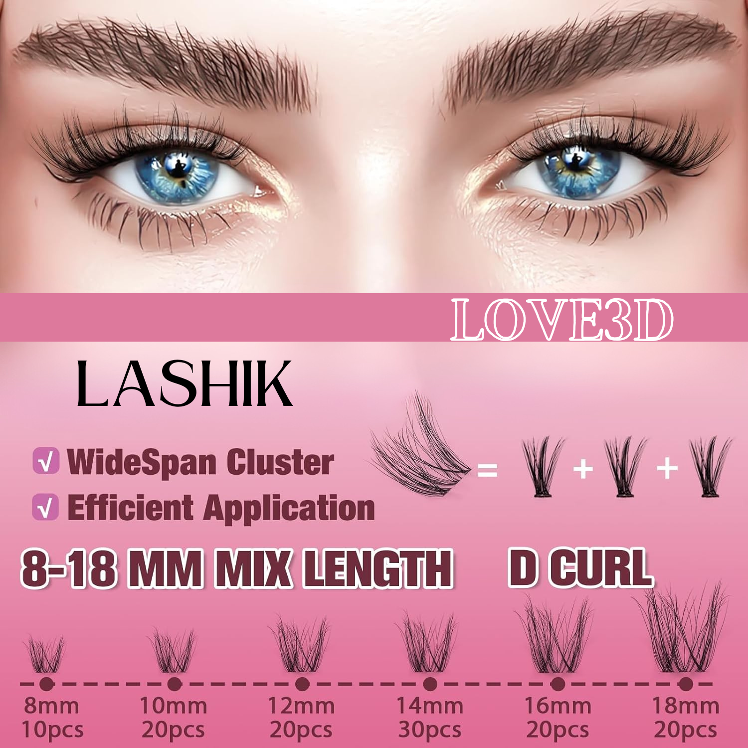 Kit Complet cu 120 de Gene False SMOCURI, Model Love3D - imagine 5